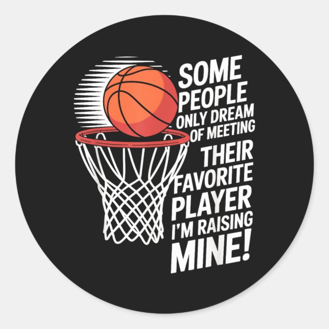 Basball Mum Or Dad Basball Parent Classic Round Sticker (Front)
