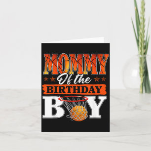 Basball Mummy Of The Birthday Boy Family Matching Card