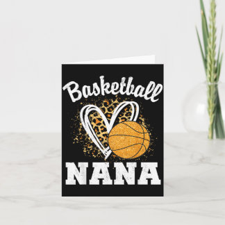 Basball Nana Leopard Heart Matching Family Card