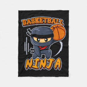 Basball Ninja Player Slam Dunk Basball Fleece Blanket