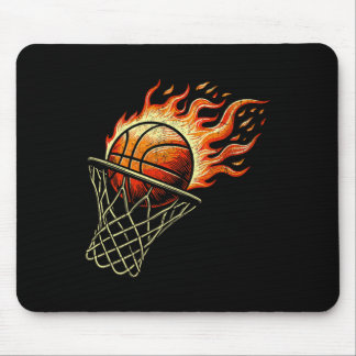 Basball On Fire Mouse Pad