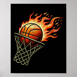 Basball On Fire Poster