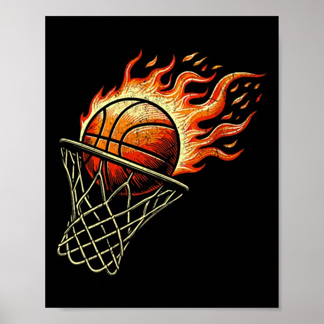 Basball On Fire Poster (Front)
