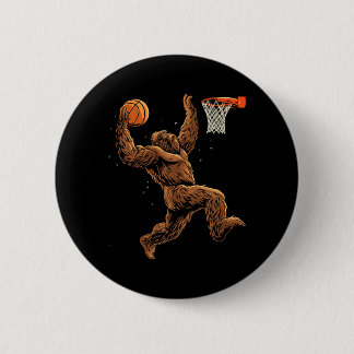Basball Player Bigfoot Funny Sasquatch Bball 6 Cm Round Badge