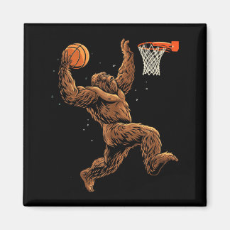 Basball Player Bigfoot Funny Sasquatch Bball Magnet