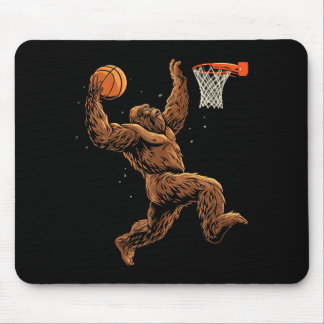 Basball Player Bigfoot Funny Sasquatch Bball Mouse Pad