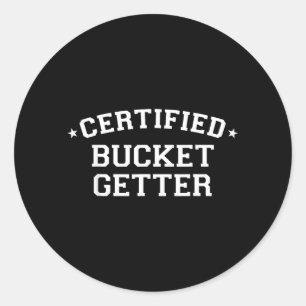 Basball Player Certified Buc Getter Classic Round Sticker