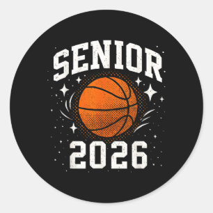 Basball Senior 2026 Cl Of 26 Player Boys Girls Classic Round Sticker