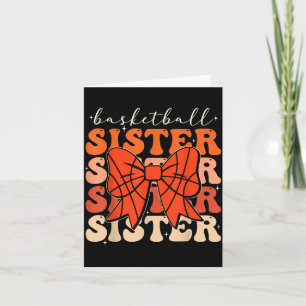 Basball Sister Vintage Sport Lover Sister Mothers Card