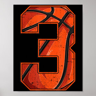 Basball Third 3rd Birthday Boy Girl Three 3 Years Poster