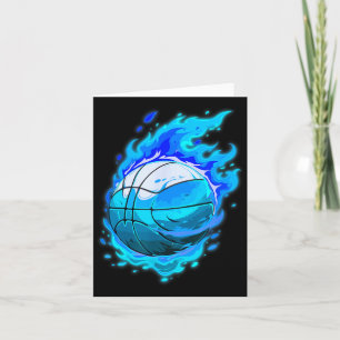 Basball With Blue Flame Card