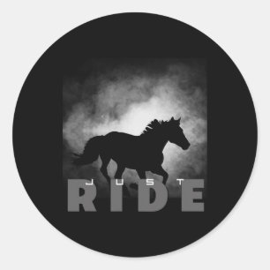 Basbo Just Ride Horseback Riding Apparel - Horse Classic Round Sticker
