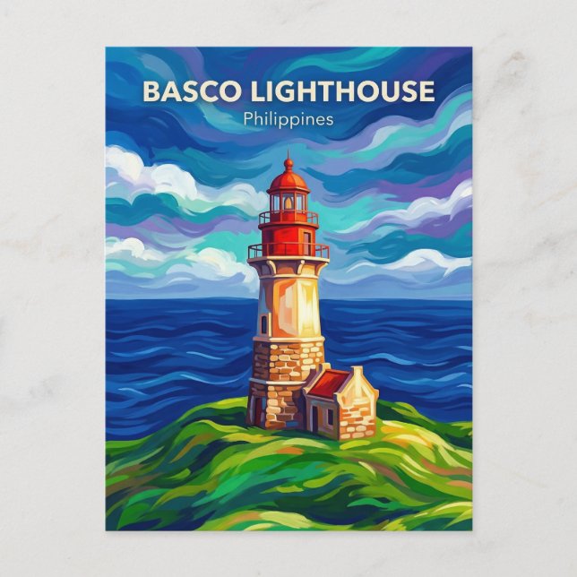 Basco Lighthouse Philippines Postcard (Front)