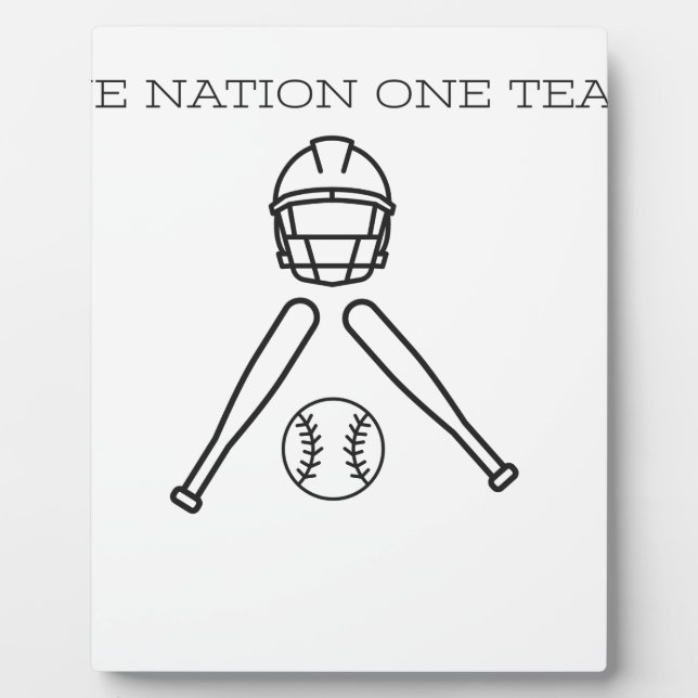 Base BAll..One Nation one Team . Plaque (Front)