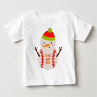 Base Ball Snowman Kids T-Shirt Unique