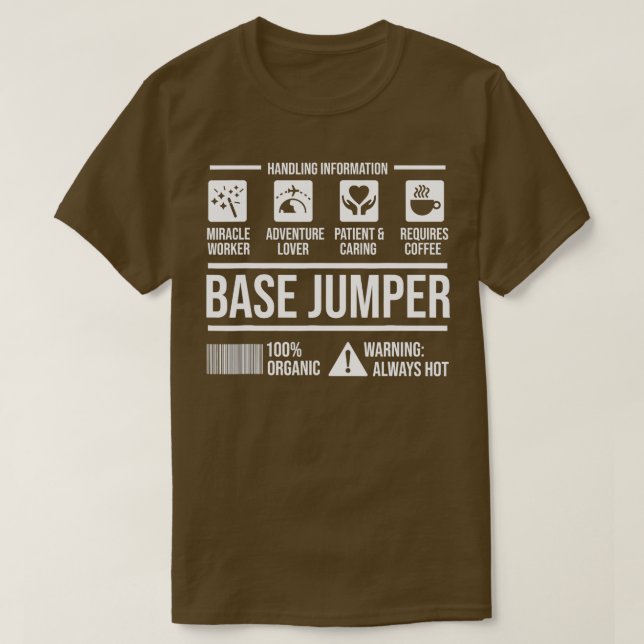 Base Jumping Lover Base Jumper   26  T-Shirt (Design Front)