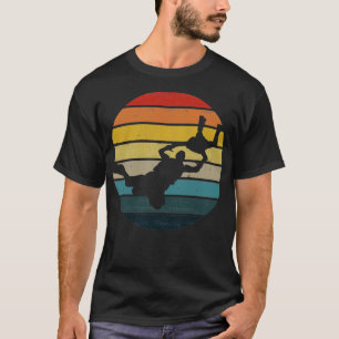 BASE jumping Silhouette On A Distressed Retro Suns T-Shirt