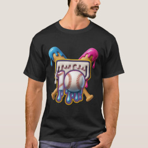 Baseball 10th Birthday Home Plate Boy Youth Ten 10 T-Shirt