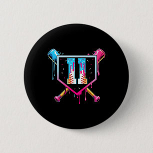 Baseball 11 Year Old Ice Cream Drip 11th Birthday  6 Cm Round Badge