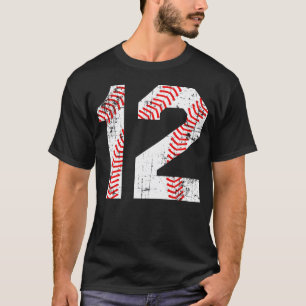 Baseball 12 Jersey Number         T-Shirt