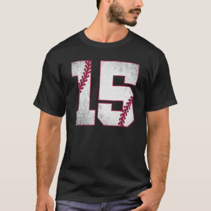 Baseball 15th Birthday Baseball Jersey 15 Years O T-Shirt
