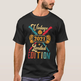 Baseball 1St Birthday For Boys Girls Retro 2021 So T-Shirt