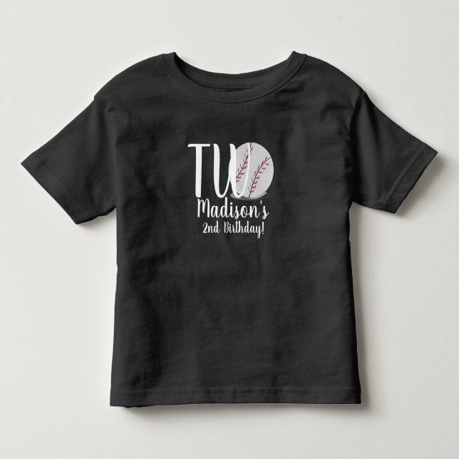 Baseball 2nd Birthday Shirts for Baby (Front)