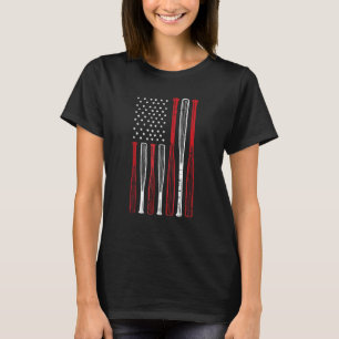 Baseball 4th Of July American Flag Patriotic Sport T-Shirt