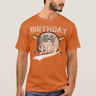 Baseball 54th Birthday Party 54 Years Old Baseball T-Shirt