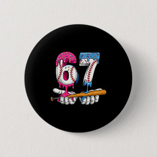 Baseball 67 Ice Cream Drip Six Seven Boys Funny Me 6 Cm Round Badge