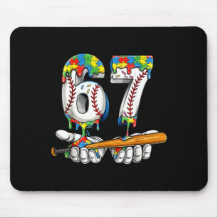 Baseball 67 puzzle drip six seven meme boys autism mouse pad