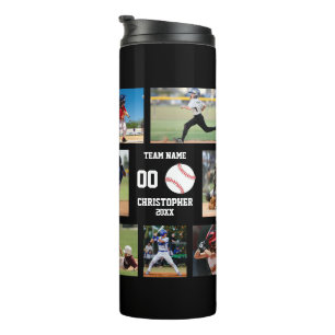 Baseball 7 Photo collage Personalised Thermal Tumbler