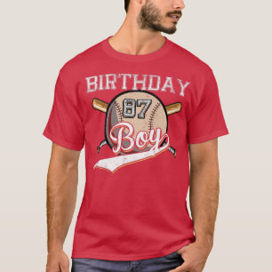 Baseball 87th Birthday Party 87 Years Old Baseball T-Shirt