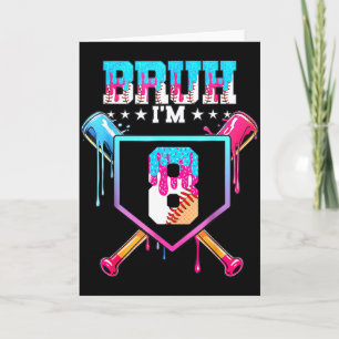 Baseball 8 Year Old Ice Cream Drip 8th Birthday Bo Card