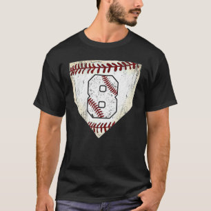 Baseball 8th Birthday  8 Year Old Boy Girl Born 20 T-Shirt