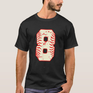 Baseball 8th Birthday 8 Years Old Boy Ball Number T-Shirt