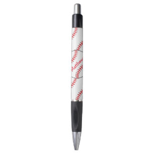 Baseball Abstract Rubber Grip Pen