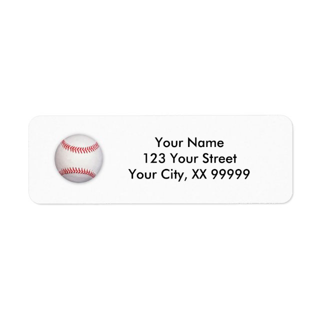 Baseball Address Labels (Front)