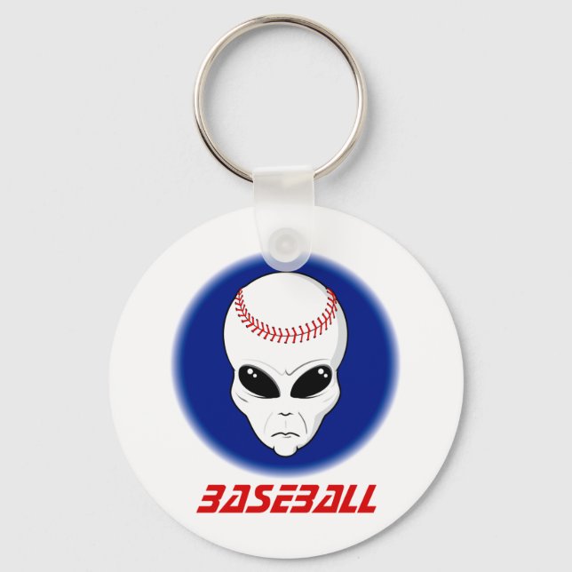 Baseball Alien Key Ring (Front)