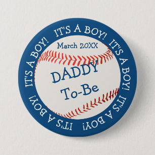Baseball All American Daddy & Date 7.5 Cm Round Badge