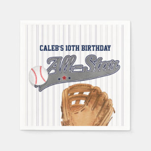 Baseball ALL-STAR Sports Custom Personalised Party Napkin