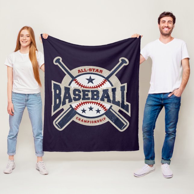 Baseball All Star Team Sport Sports Fleece Blanket (In Situ)