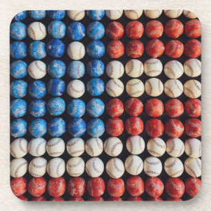 Baseball American Flag Coaster