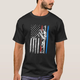 Baseball American Flag Pitcher USA Pitching 4th Of T-Shirt