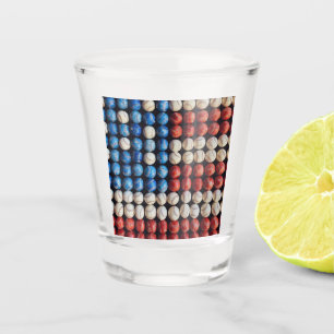 Baseball American Flag Shot Glass