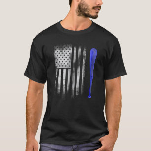 Baseball American Flag USA America Racket Patriot T-Shirt