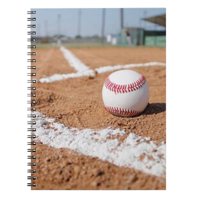 Baseball and Baseball Field Spiral Notebook (Front)