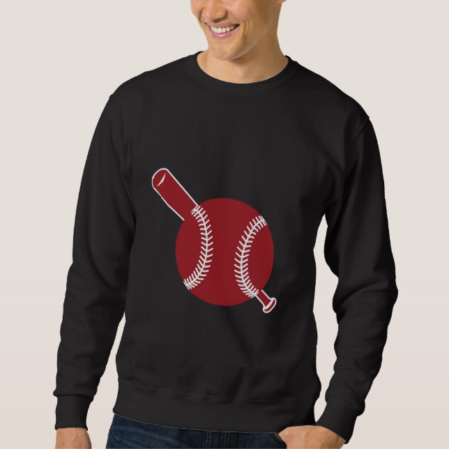 Baseball and Bat Icon Sweatshirt (Front)