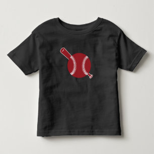 Baseball and Bat Icon Toddler T-Shirt