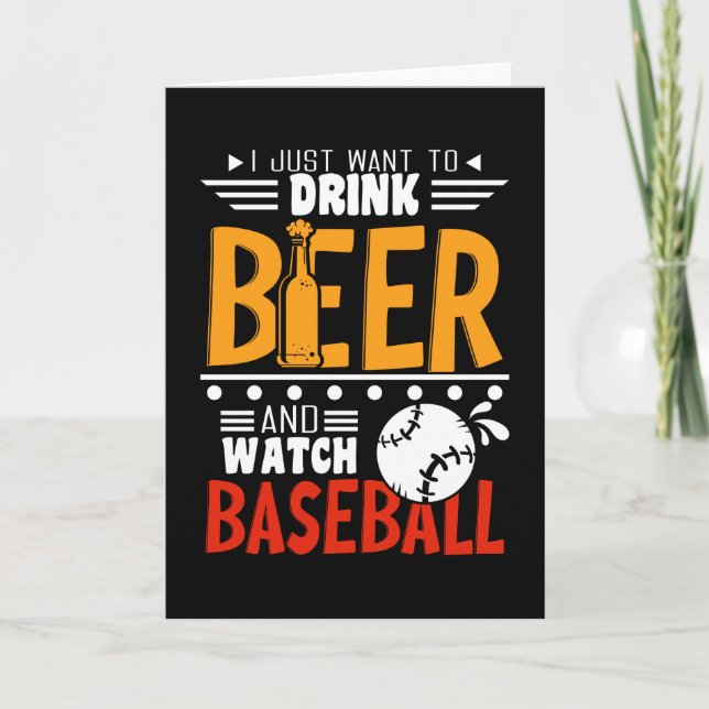 Baseball And Beer Card (Front)